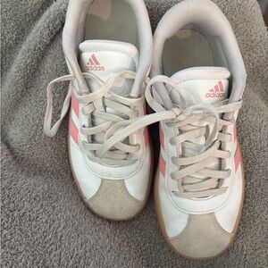 Adidas White and Pink Casual Shoes